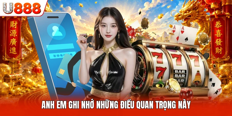 Anh em ghi nhớ những điều quan trọng này